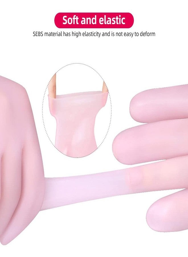 Zerolex Moisturizing Gloves for Dry Hands Overnight-Hand Spa Gloves for Rough Hands Healing and Beauty-Hand Repair Gloves for Women (Pink) - Image 5