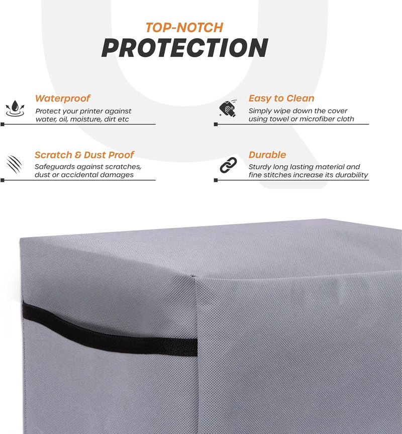 Cranique Dust Proof Printer Cover for HP Smart Tank All-in-One 580 / 581 / 585 (Grey) - Image 2