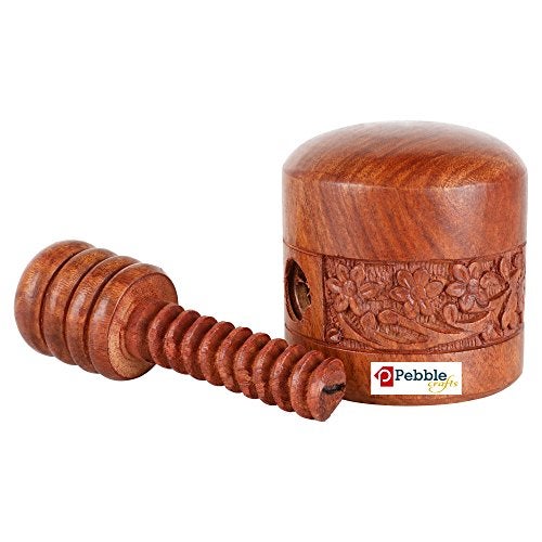 PEBBLECRAFTS Walnut Cracker Tool - Heavy Duty Nut Cracker for Walnuts, Almonds | Wooden Walnut Breaker Tool | Premium Akhrot Cracker - Image 3