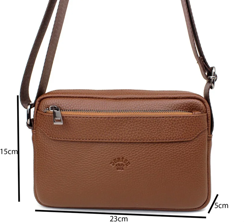 ديرسي كلوب Men's Brown Medium Shoulder Messenger Bag