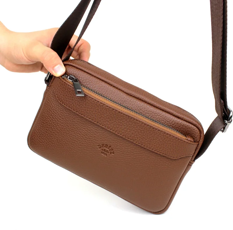 ديرسي كلوب Men's Brown Medium Shoulder Messenger Bag