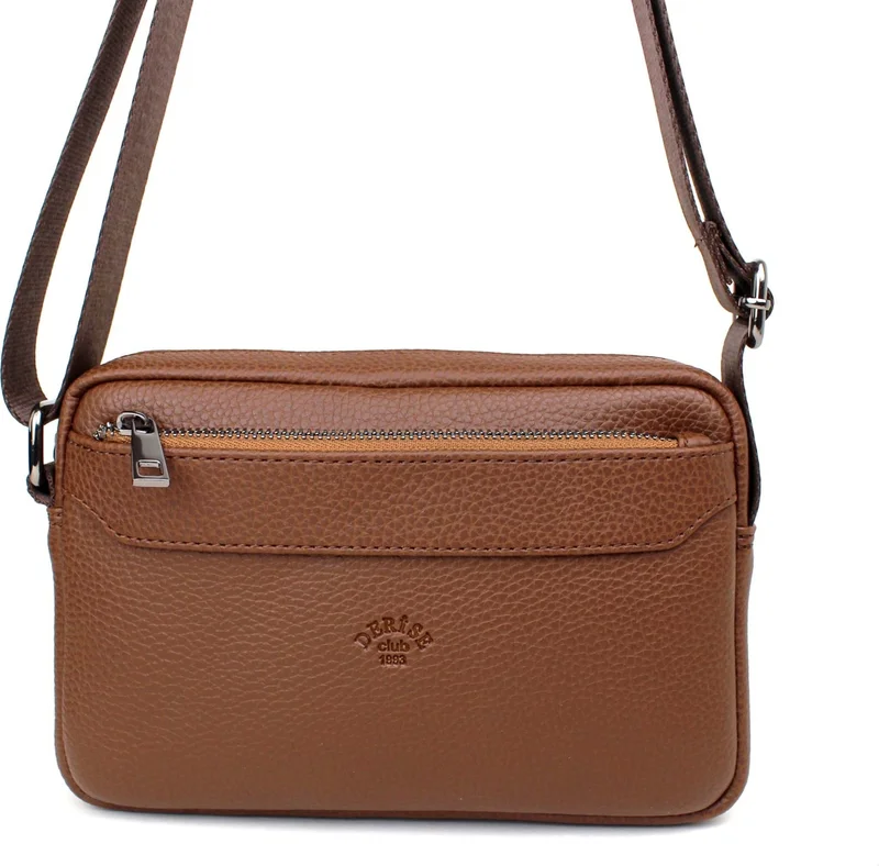 ديرسي كلوب Men's Brown Medium Shoulder Messenger Bag
