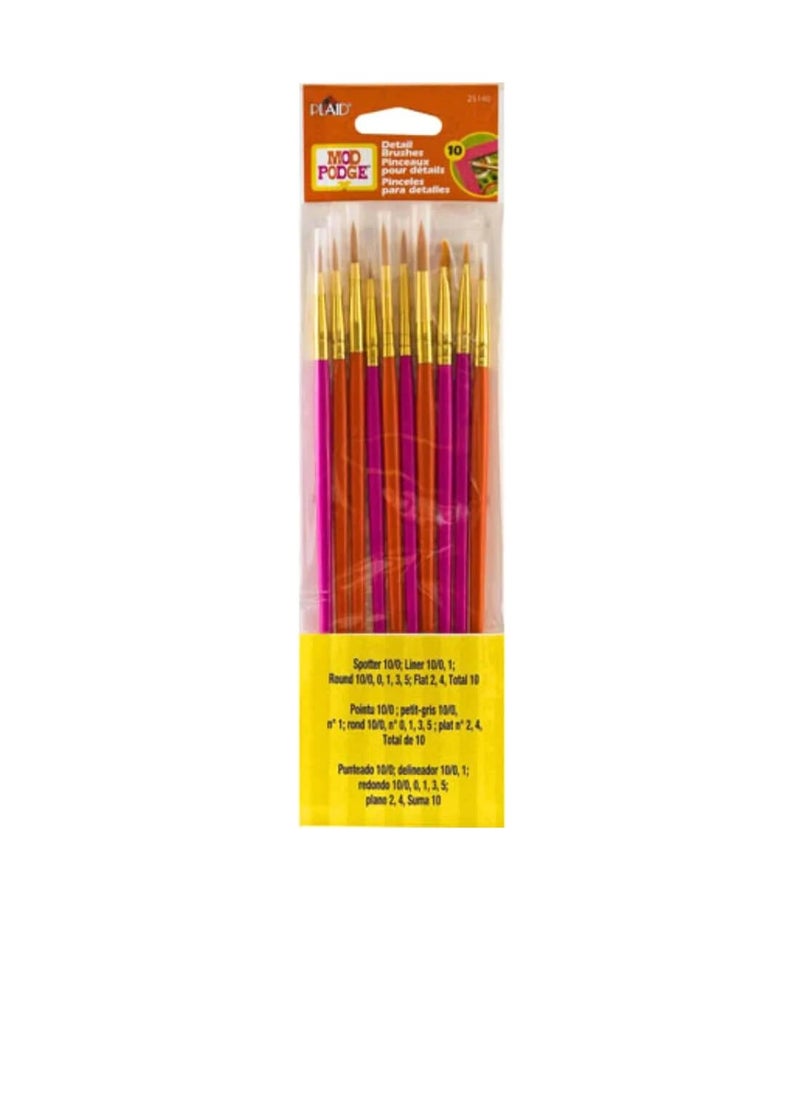 PLAID - Mod Podge Brush Set 10 Pkg - Image 1