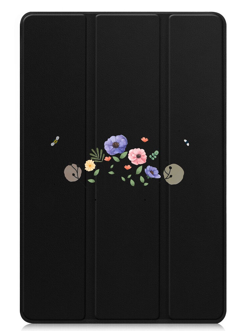 Theodor Protective Flip Case For Lenovo Tab M11 (2024) With Trifold Stand Auto Wake Sleep Shockproof Cover Flower and bees - Image 1