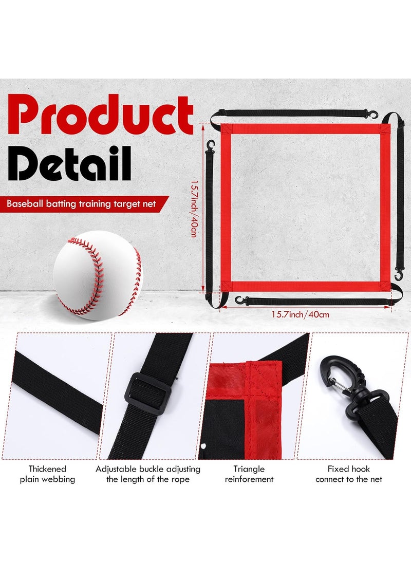Vinsot Vinsot 2 Pack Strike Zone Pitching Target for Baseball Net Numbered Target Adjustable Baseball Softball Pitching Mat Practice Accuracy Training Throwing Hitting for 6x6 7x7 or 8x8 Foot Nets  - Image 3