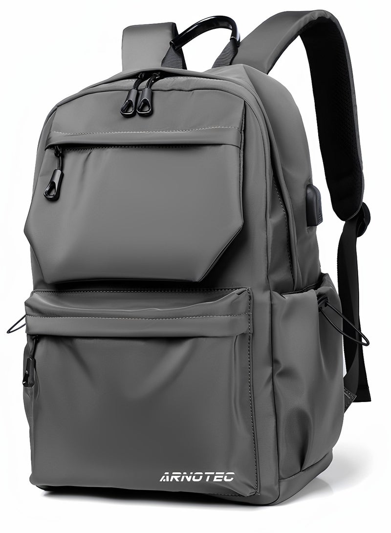 ARNOTEC Laptop Backpack for Men & Women, 15.6 Inch Water-Resistant Travel Backpack with USB Charging Port, Durable Business School Bag with Large Capacity for College, Work, Commute  - Image 1