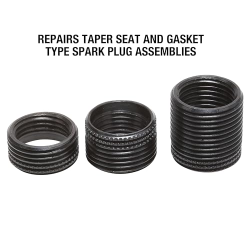 OEMTOOLS 25648 Fix-A-Thread Spark Plug Saver Inserts, Metric, M14 - 1.25, Socket Rethreading Kit Components For Car, Truck, RV, And Aviation Repair, 14mm Thread - Image 4