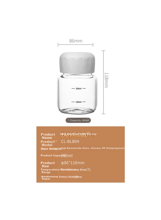 Cliton Chubby Cup Mini Portable Water Bottle With Scale Markings For Soy Milk, Coffee, Breakfast, And Milk Powder - Image 4