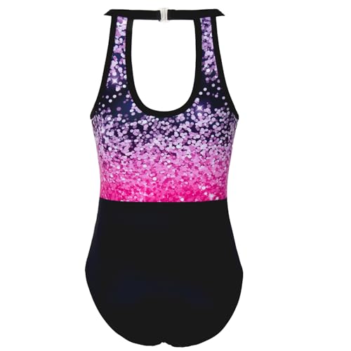 JOYSTREAM Gymnastics Leotards for Girls With Shorts Sparkly Ballet Dance Clasp Back Activewear Pretty Blossoms,8-9Years - Image 4