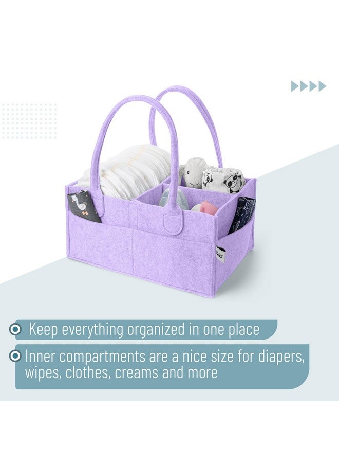 Mr. Pen Mr. Pen- Baby Diaper Caddy Organizer, Orchid Mist, Baby Caddy Organizer with Handle, Compact Size, Collapsible & Portable  - Image 3