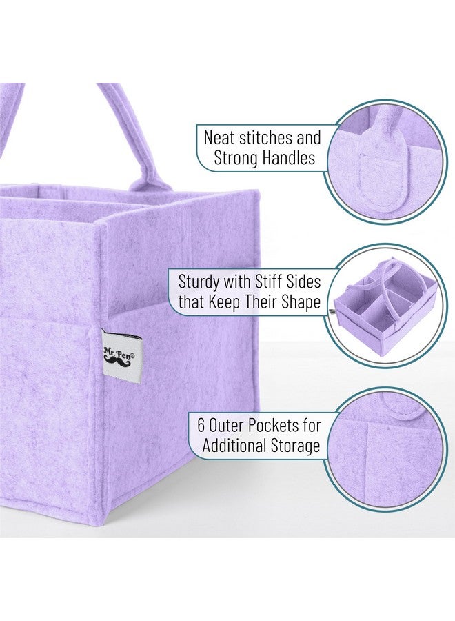 Mr. Pen Mr. Pen- Baby Diaper Caddy Organizer, Orchid Mist, Baby Caddy Organizer with Handle, Compact Size, Collapsible & Portable  - Image 2