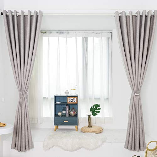 XDerlin Curtain Tiebacks Clips VS Strong Magnetic Tie Band Home Office Decorative Drapes Weave Holdbacks Holders European for Blackout Sheer Window Treatment (2PCS, Light Grey) - Image 5