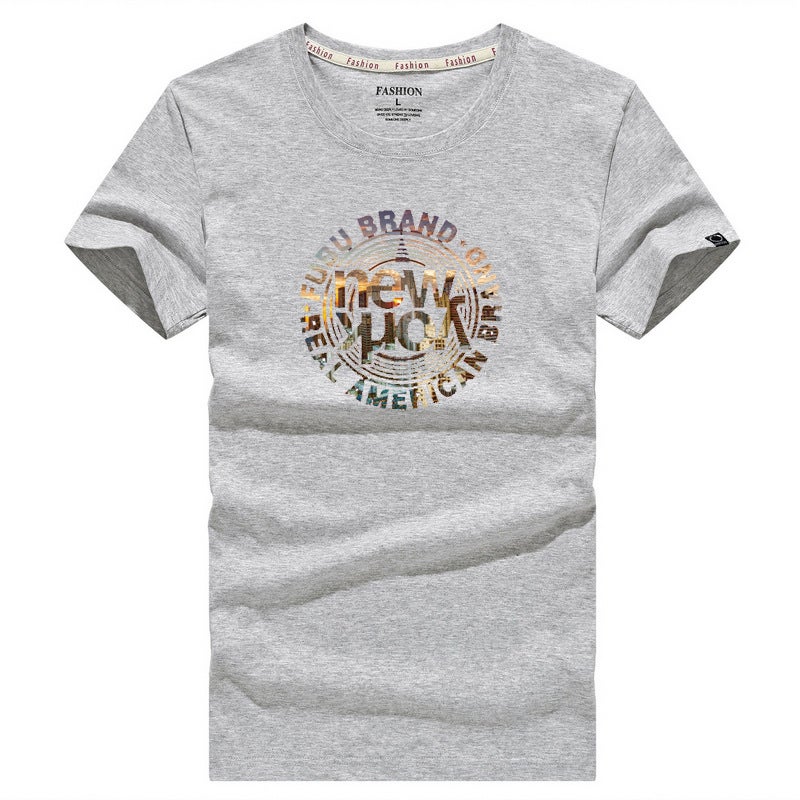 Wholesale Quick Hands Large Size Short Sleeve T-shirt Men's Trendy Loose Half Sleeve T-shirt Trendy Brand Star Printed Men's Top - Image 4