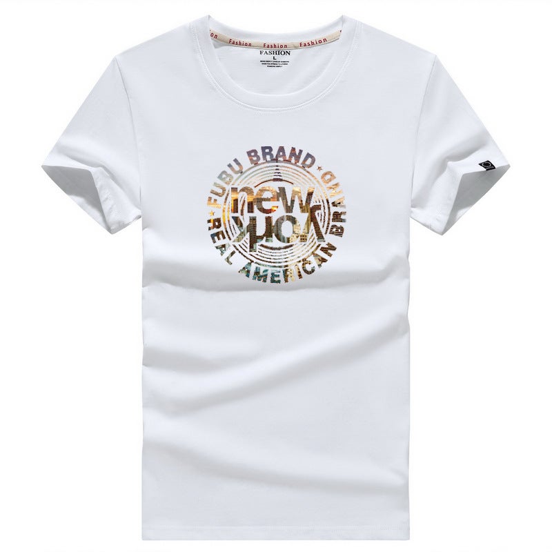 Wholesale Quick Hands Large Size Short Sleeve T-shirt Men's Trendy Loose Half Sleeve T-shirt Trendy Brand Star Printed Men's Top - Image 1