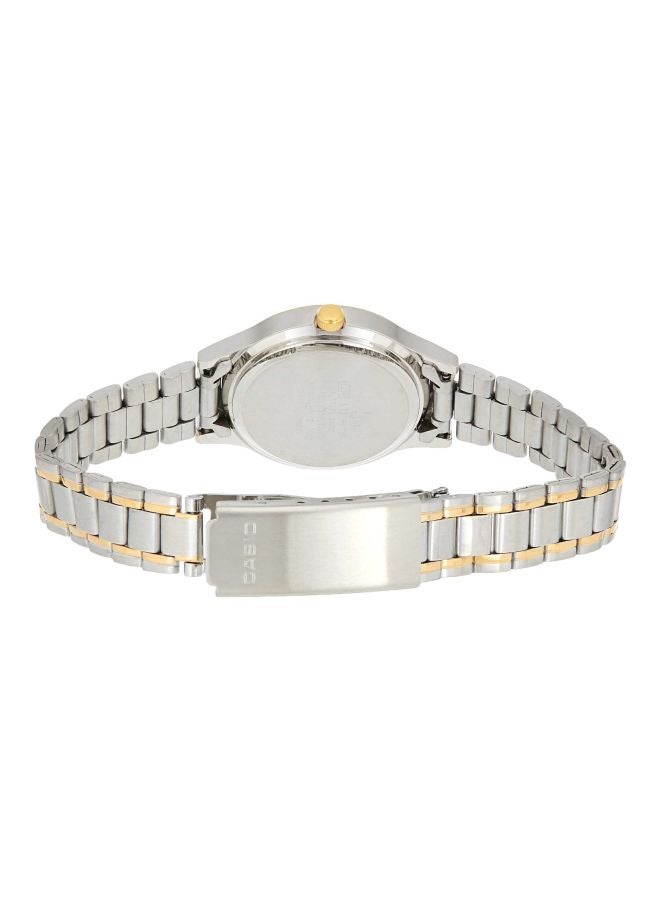 CASIO Women Stainless Steel Analog Watch LTP-1128G-7B - 33 mm - Silver/Gold - Image 2