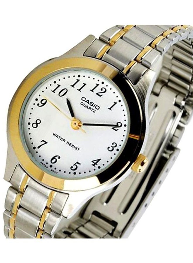 CASIO Women Stainless Steel Analog Watch LTP-1128G-7B - 33 mm - Silver/Gold - Image 5