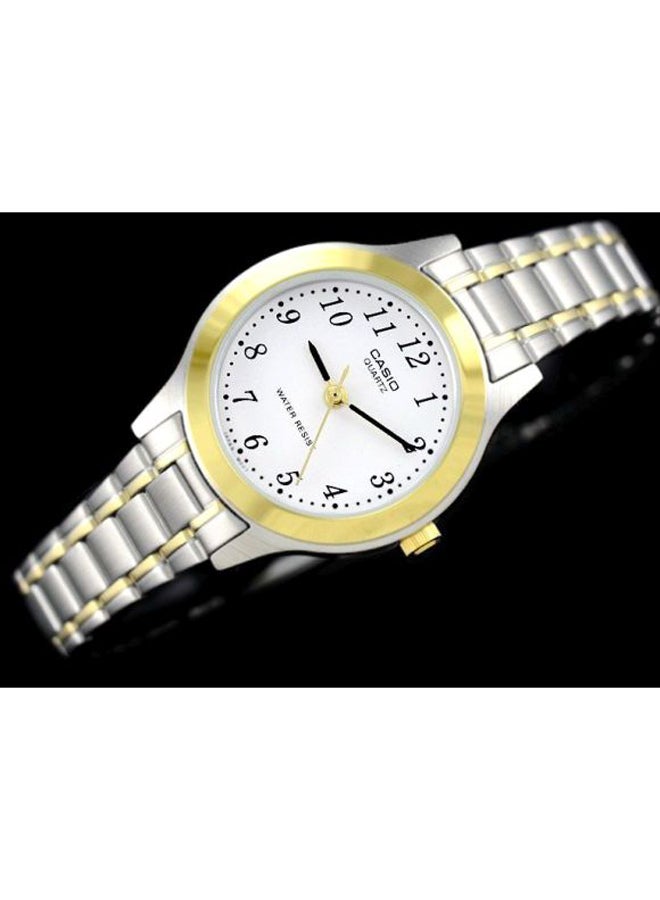 CASIO Women Stainless Steel Analog Watch LTP-1128G-7B - 33 mm - Silver/Gold - Image 4