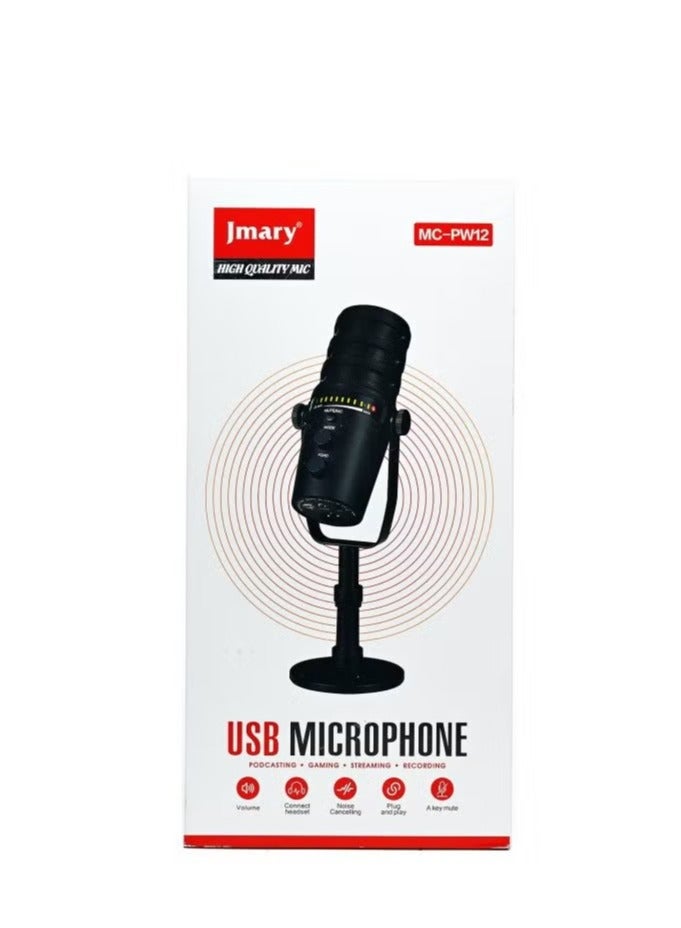 Jmary MC-PW12 USB Desktop Condenser Microphone - Image 2