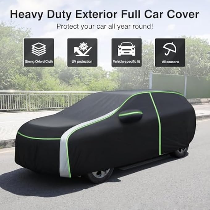 rayihni - Car Cover for BMW X3/X3 M 2003-2024 2025 2026 All Weather Car Cover for X3 Accessories, UV Protection Waterproof Outdoor Cover with Zipper and Security Strips - Image 3