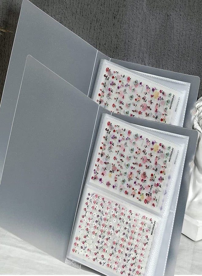 RUSTAMM Nail Art Sticker Album Storage Book Nail Sticker Holder Empty Storage Holder Nail Art Tools 2 Pack 80 Slots Nail Decals DIY Nail Art Design for Sticker Displaying - Image 2