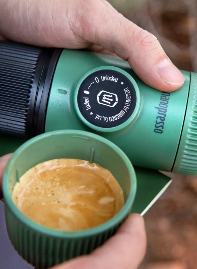 WACACO Nanopresso Portable Espresso Maker Bundled with Protective Case Moss Green Moss Green