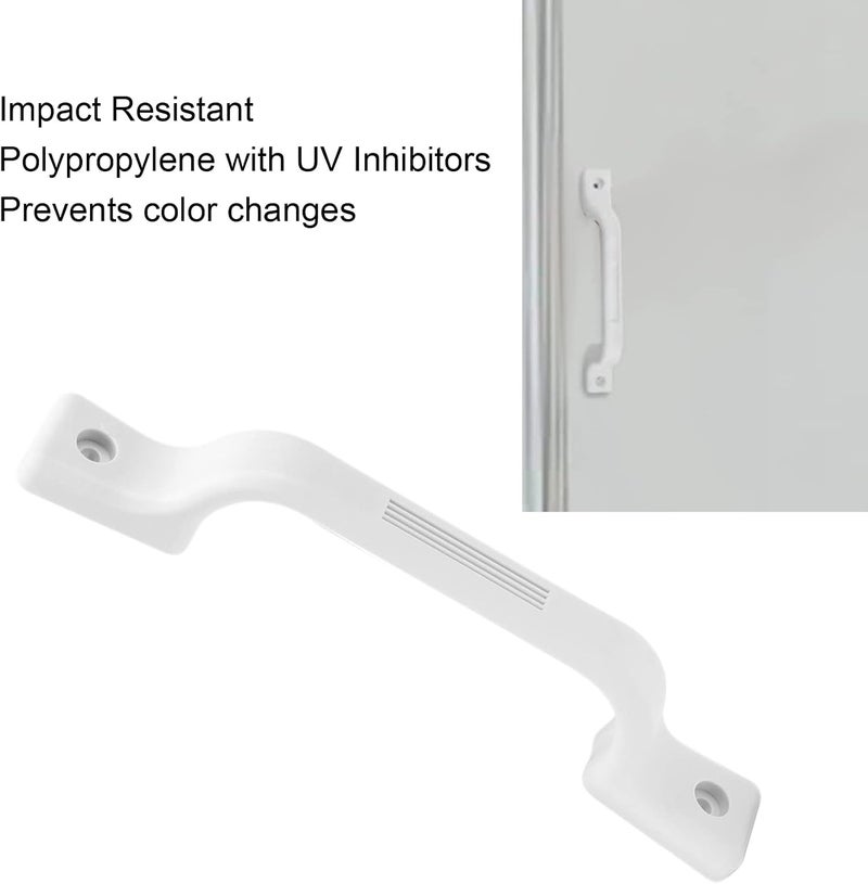 Akozon Grab Handle,Rv Door Handle Grab Bar 9.25in Plastic Rv Entry Handle Grab Bar White for RV Trailer Camper Motor Home Yacht - Image 3