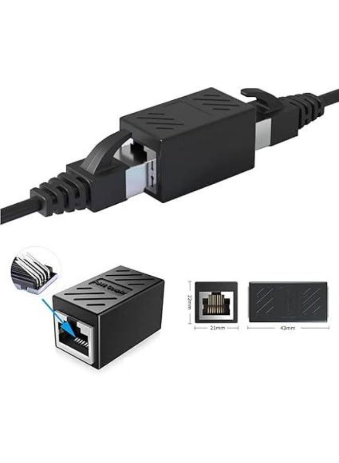 محول تمديد شبكة RJ45 جيجابت أنثى إلى أنثى، وصلة تمديد كابل إيثرنت عالية السرعة، متوافق مع كابلات Cat7 وCat6 وCat5e، دعم نقل بيانات ثابت وسريع للاستخدام المنزلي والمكتبي - Image 2