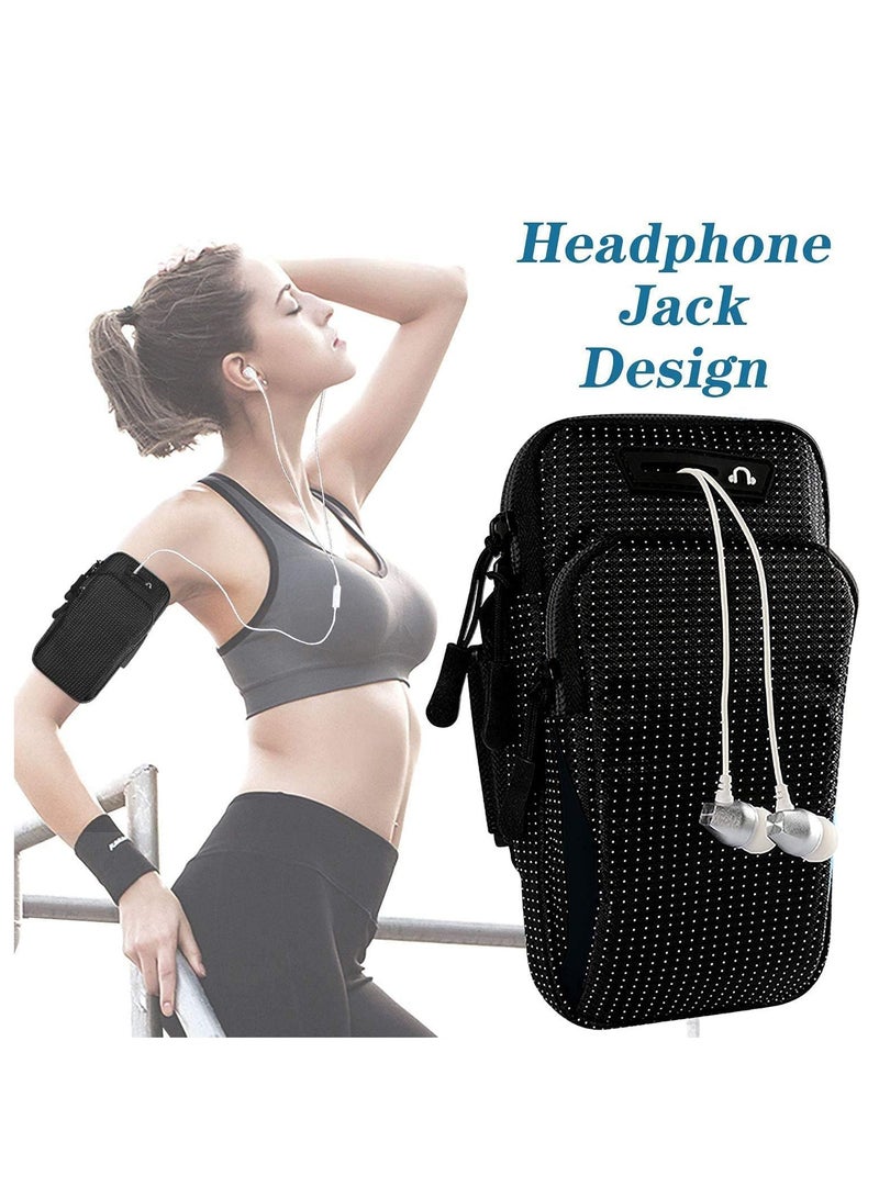 Zikra Armband for Running Workout for iPhone 12 11 Pro Max Xs Xr X 8 7 6s 6 Plus Cell Phone Holder, for Samsung Galaxy Note S10 S9, Waterproof Phone Pouch for Running iPhone Armband Men Women - Image 2