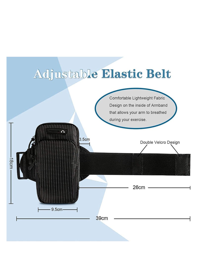 Zikra Armband for Running Workout for iPhone 12 11 Pro Max Xs Xr X 8 7 6s 6 Plus Cell Phone Holder, for Samsung Galaxy Note S10 S9, Waterproof Phone Pouch for Running iPhone Armband Men Women - Image 3