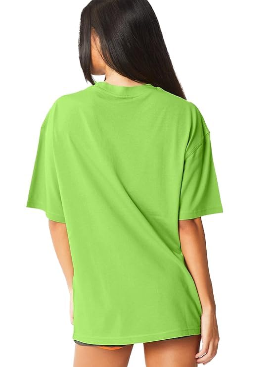 LEOTUDE Womens Oversized Round Neck Cottonblend Half Sleeve T-Shirts (SP-7VRUVTXIYVLK5HCZ_Multicolor12_3XL) - Image 2