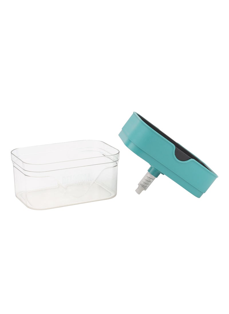 Delcasa 500 ML Soap Dispenser with Sponge Scrubber DC2865 Versatile Refillable Dispenser for Liquid Soap