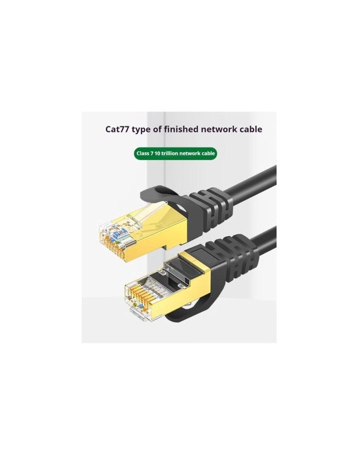 Generic 2M Cat 7 Ethernet cable, high-speed 10 Gigabit flat LAN cable, with RJ45 gold-plated connector, 10Gbps 600Mhz shielded Internet jumper, used for switches, routers, modems  - Image 1