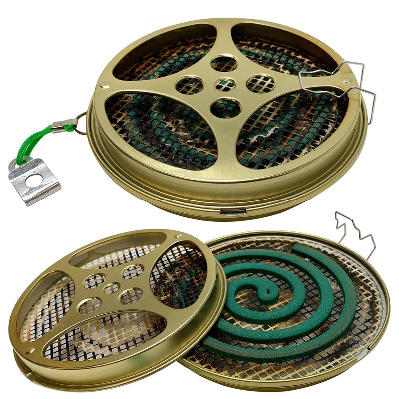 W4W Portable Mosquito Coil Holder - Mosquito Coil & incense burner for Outdoor use, Pool side, Patio, Deck, Camping, Hiking, etc... (includes Set of 2 Holders) - Image 1