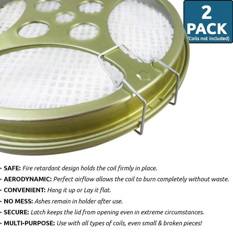 W4W Portable Mosquito Coil Holder - Mosquito Coil & incense burner for Outdoor use, Pool side, Patio, Deck, Camping, Hiking, etc... (includes Set of 2 Holders) - Image 4