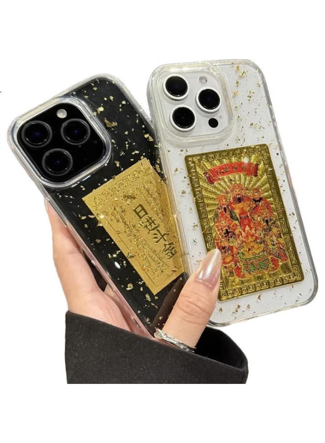 Keklle Iphone 14 Plus Case, Apple 14 Plus Protective Cover, Luxury Gold Foil Drop-proof Transparent Silicone Case For Iphone 14 Plus - Image 3