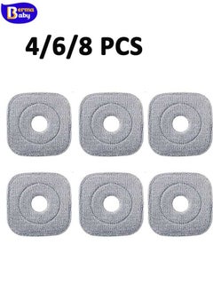 4/6/8 Pack 9 Inch Square Microfiber Mop Pad Refill Compatible with True & Tidy SPIN-800 TrueClean Mop M16 Spin Mop and Most Square Spin Mop & Bucket