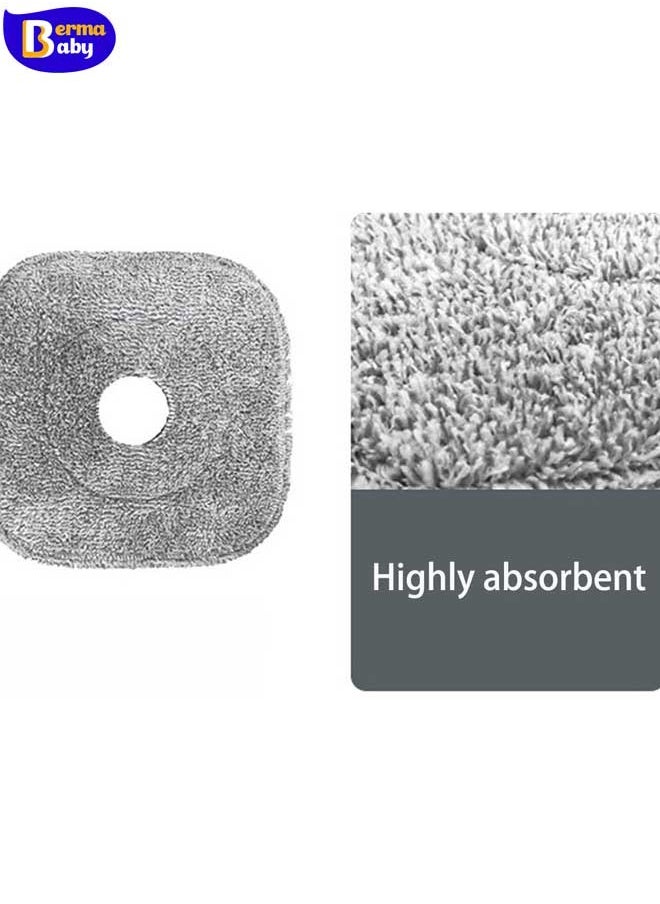 Berma Baby - 4/6/8 Pack 9 Inch Square Microfiber Mop Pad Refill Compatible with True & Tidy SPIN-800 TrueClean Mop M16 Spin Mop and Most Square Spin Mop & Bucket - Image 1