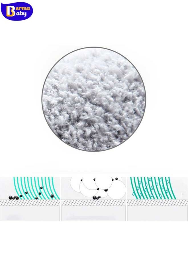 Berma Baby - 4/6/8 Pack 9 Inch Square Microfiber Mop Pad Refill Compatible with True & Tidy SPIN-800 TrueClean Mop M16 Spin Mop and Most Square Spin Mop & Bucket - Image 1