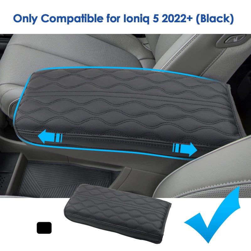 Coleya 2022 2023 2024 Ioniq 5 Center Console Cover for Hyundai Ioniq 5 (SE/SE Standard Range/SEL/Limited), Waterproof&Cushion Lether 2025 Console Armrest Cover 2025 2024 Ioniq 5 Accessories (Padded) - Image 2