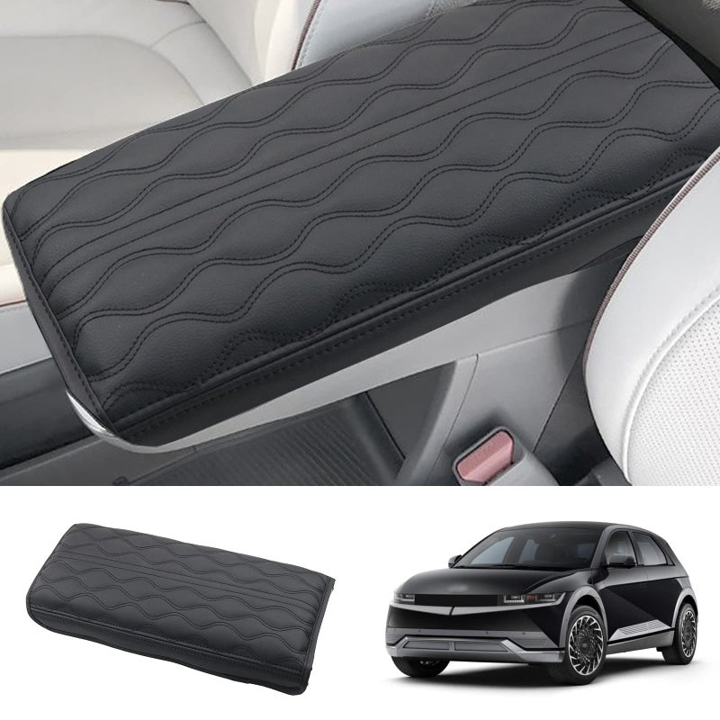 Coleya 2022 2023 2024 Ioniq 5 Center Console Cover for Hyundai Ioniq 5 (SE/SE Standard Range/SEL/Limited), Waterproof&Cushion Lether 2025 Console Armrest Cover 2025 2024 Ioniq 5 Accessories (Padded) - Image 1