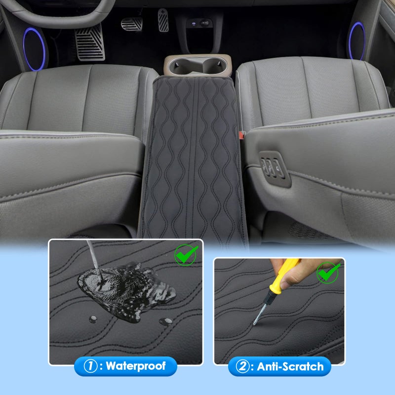 Coleya 2022 2023 2024 Ioniq 5 Center Console Cover for Hyundai Ioniq 5 (SE/SE Standard Range/SEL/Limited), Waterproof&Cushion Lether 2025 Console Armrest Cover 2025 2024 Ioniq 5 Accessories (Padded) - Image 4