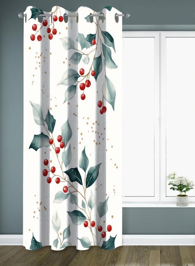 OnlyOne1 Merry Christmas Curtain | LongCrush/Polyester Decorative Window & Door Drape | Festive, Party Decoration Curtain for Living Room, Bedroom, Kids Room & Home Decor | Size 7ft_05 | Single Piece - Image 1
