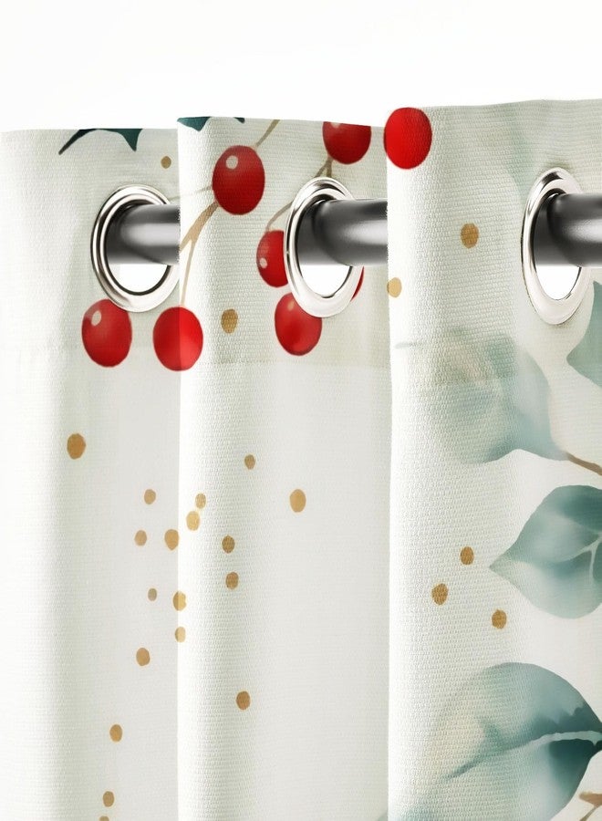OnlyOne1 Merry Christmas Curtain | LongCrush/Polyester Decorative Window & Door Drape | Festive, Party Decoration Curtain for Living Room, Bedroom, Kids Room & Home Decor | Size 7ft_05 | Single Piece - Image 3