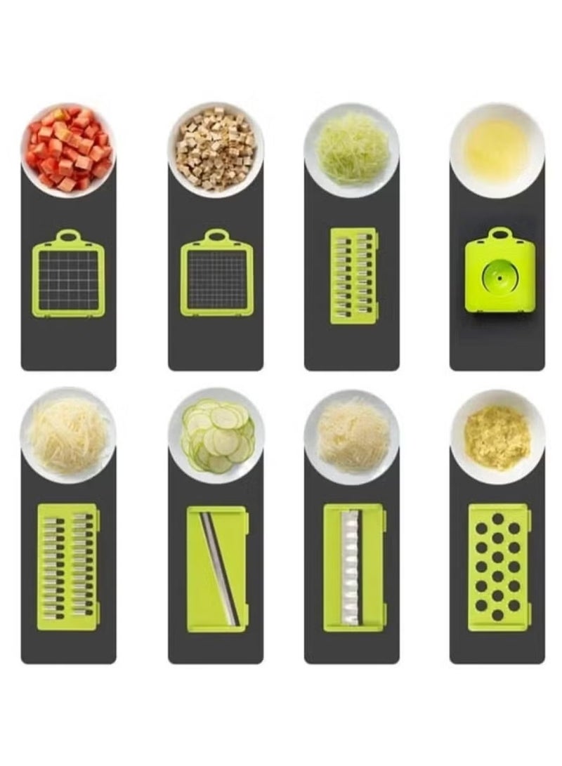 Vegetable Chopper 15 In 1 Slicer Chopper And Grater Multi-Function Adjustable Manual Food Chopper Slicer Vegetable Chopper - Dark Gray  - Image 5