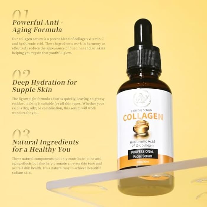 RaNa Facial Serum. Collagen Hyaluronic Acid with Vitamin E, Lifting, Moisturizer, Whitening, Nourishing - Image 4