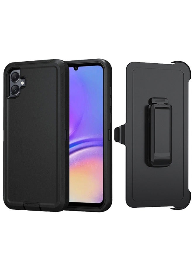 SNBFA Samsung Galaxy A05 4g Case, Protective Cell Phone Cover, Super Military Grade Duty Hard Shockproof Armor Protector Case Cover Accessory with Belt Clip Holster for Samsung Galaxy A05 4g, Black - Image 1