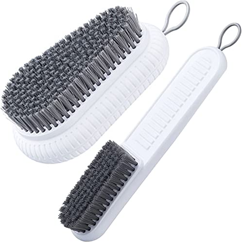 Selaurel Cleaning Brush Soft Bristle Brush Laundry Scrub Brush Clothes Underwear Shoes Scrubbing Brush Easy to Grip Household Cleaning Brushes Tool for Countertops Bathtubs White - Image 2
