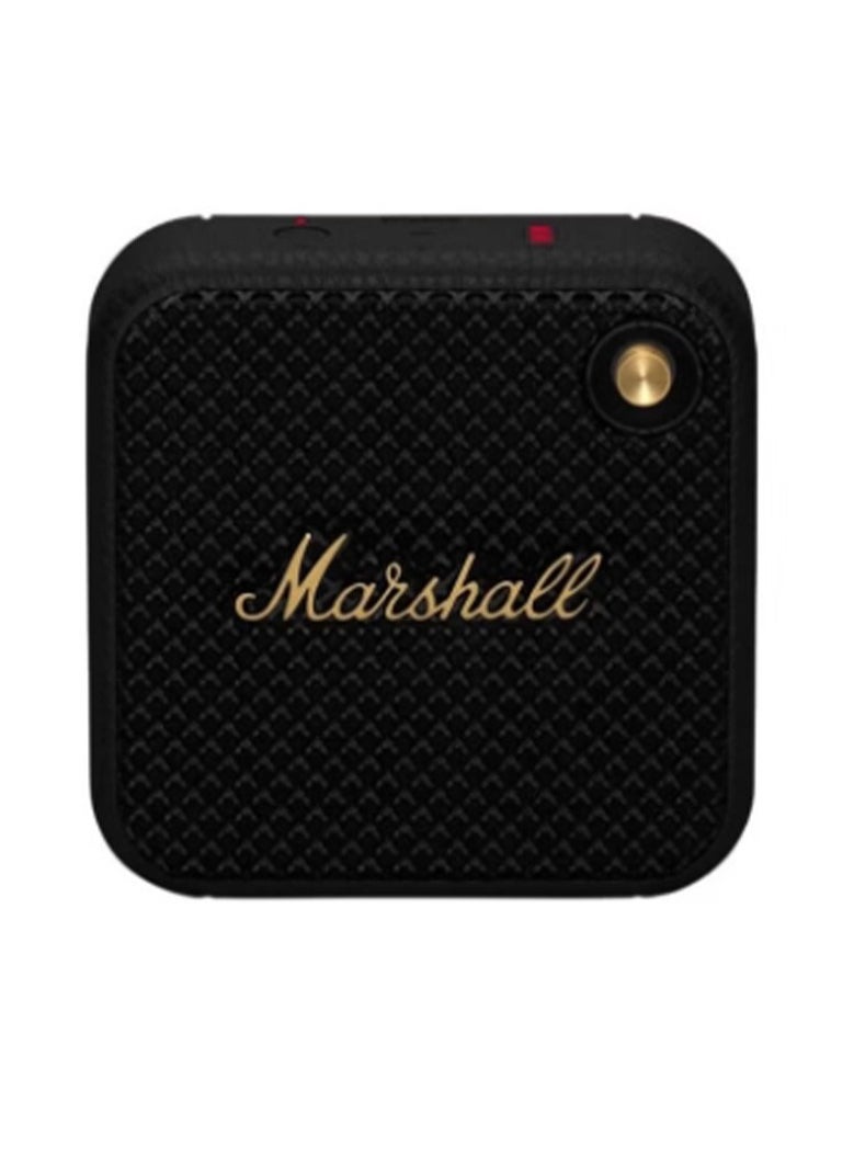 Marshall Willen Bluetooth Speaker, Wireless, 15+ Hours Playtime, Water-Resistent, Quick Charge, Stackable - Brass And Black  - Image 1