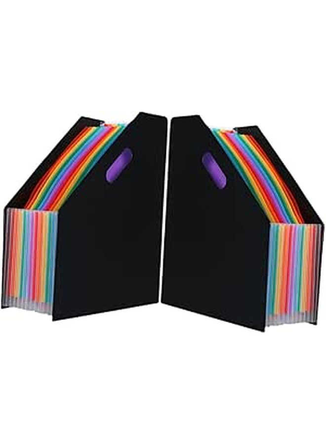 2 Pack Accordion File Folder Organizer For Documents Receipts A4 Size - Image 1