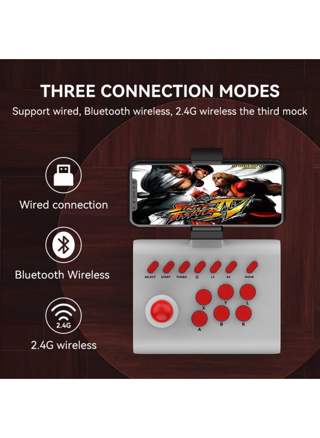 Generic Switch Arcade Shaker Mobile Phone Android IOS Street Fighter Boxer Game Rocker Handle Multi-function Game Control-Product Color:Black  - Image 4